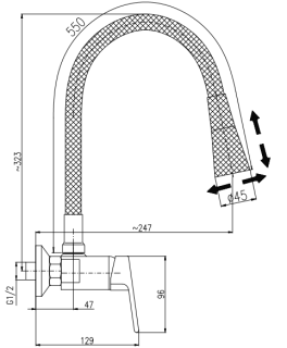 Смеситель для кухни Rav Slezak Colorado CO102.5/13 черный хром
